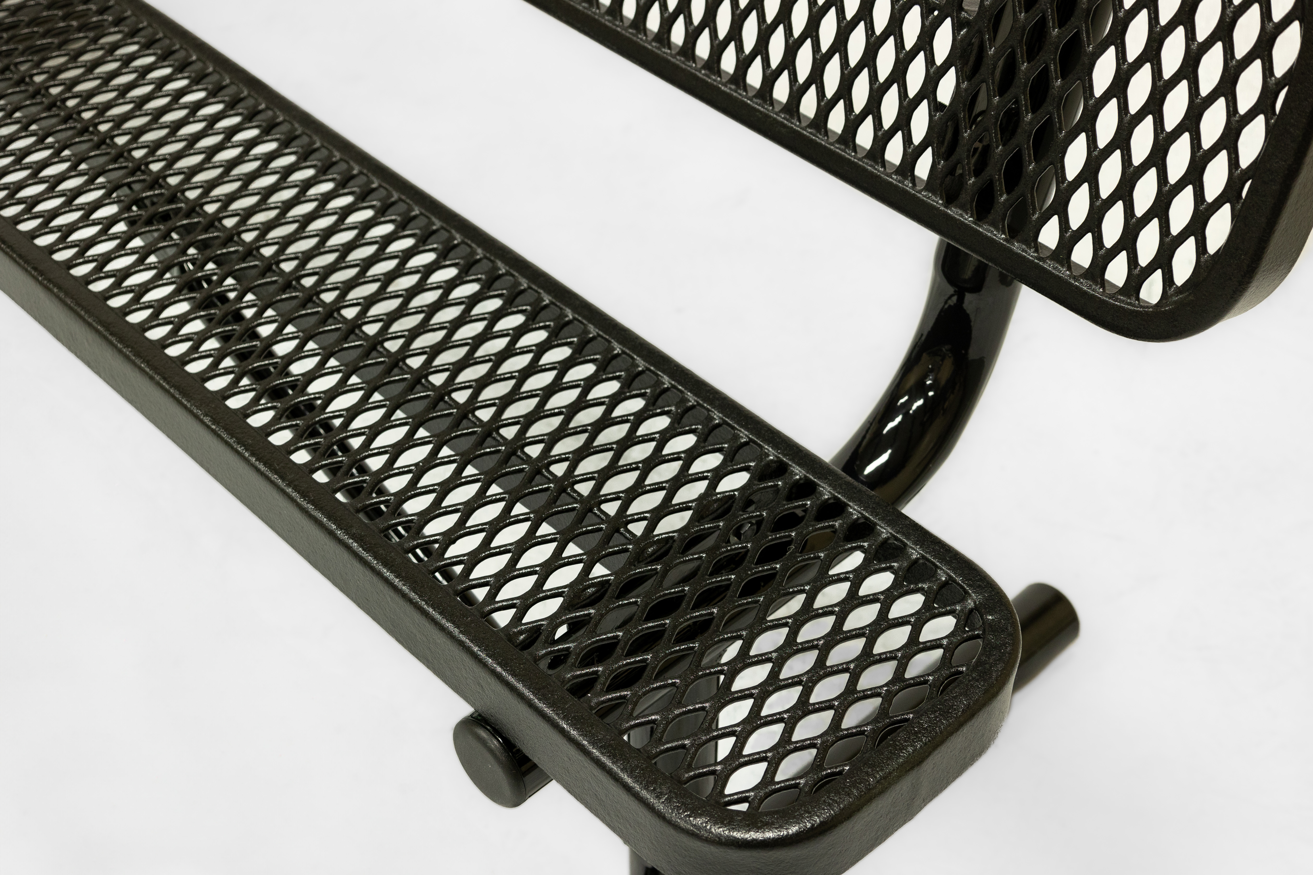 Black textured coating closeup